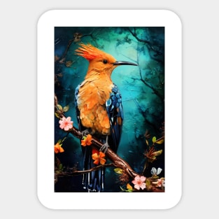 Hoopoe bird painting colors art #Hoopoe Sticker